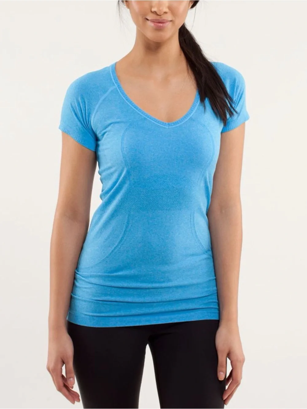 RARE Lululemon Run: Swiftly Tech V Neck Sz 8 In  Beach Blanket Blue